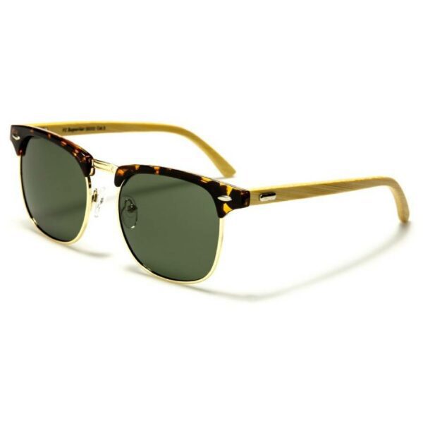 Super Bamboo Unisex Leopard Polarized Sunglasses 1